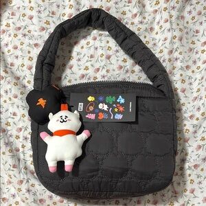 BT21 Quilted Bag with Plush Charm line friends